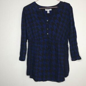 Motherhood maternity‎ blue and black blouse
